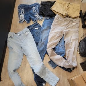 Lot Of Womens Fashion Nova Jeans and Shorts Size 15 - 7 Pieces